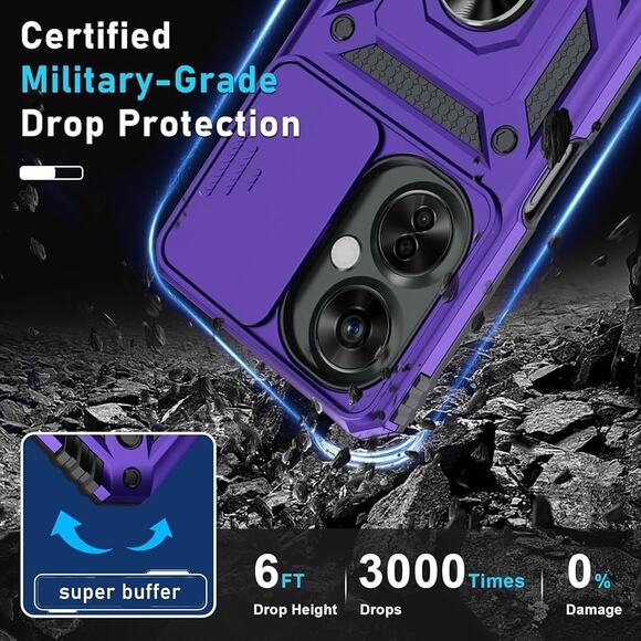 Case Built in Slide Camera Lens Cover+Screen Protector - Picture 4 of 9